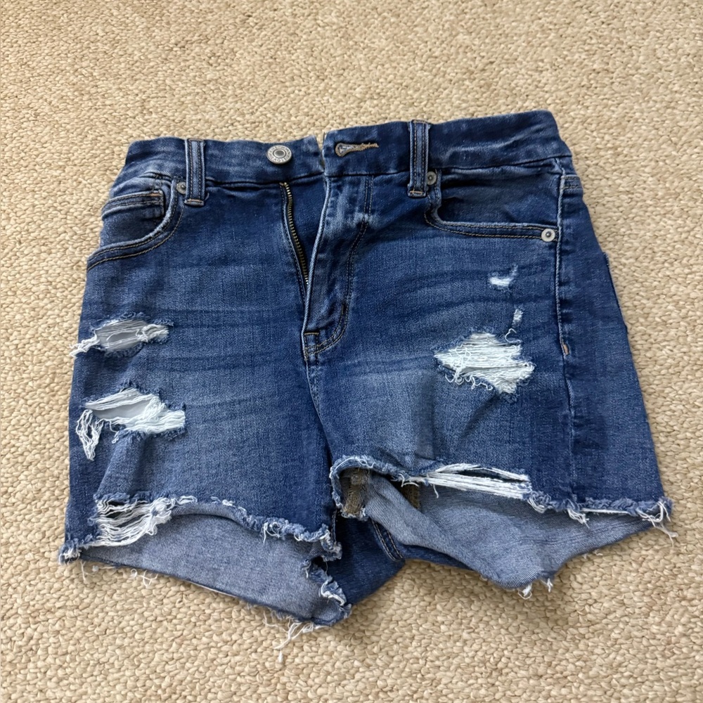 American Eagle Outfitters Ripped Blue Jean Shorts
